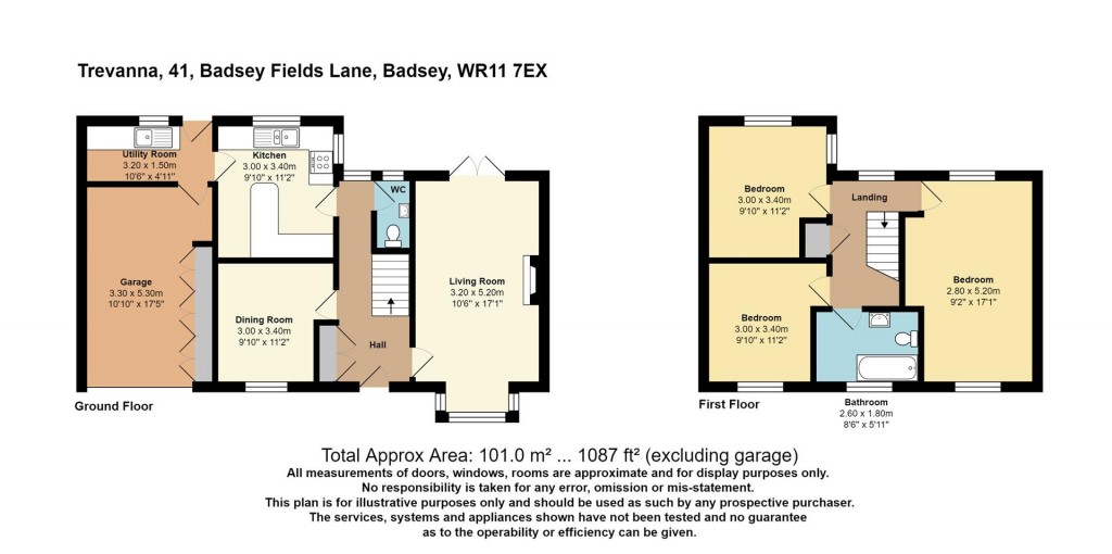 Floorplans For Badsey Fields Lane, Badsey, Evesham