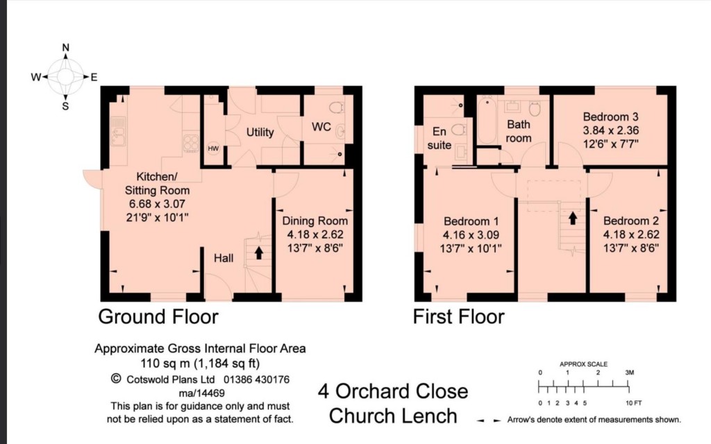 Floorplans For Orchard Close, Church Lench, Evesham