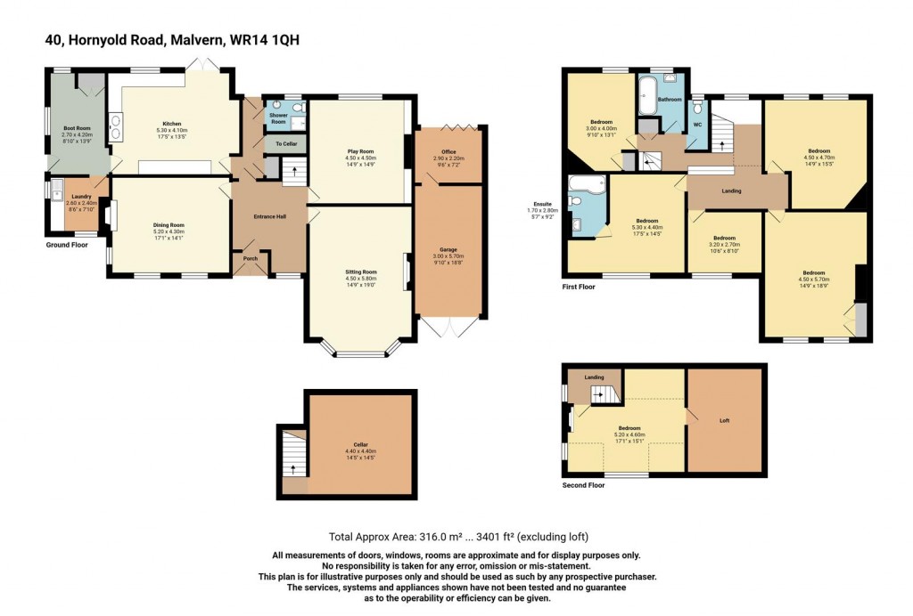 Floorplans For Hornyold Road, Malvern