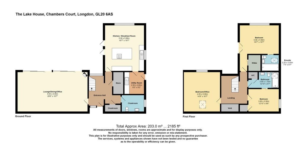 Floorplans For The Lake House, Chambers Court, Longdon,