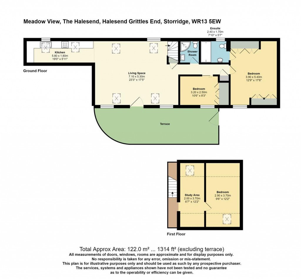 Floorplans For Halesend Grittles End, Storridge, Malvern