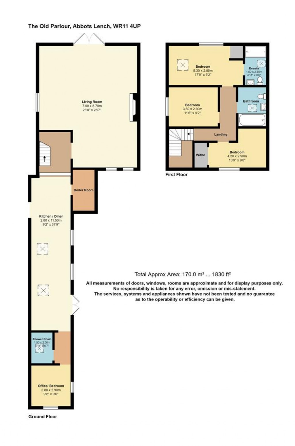 Floorplans For Abbots Lench, Evesham