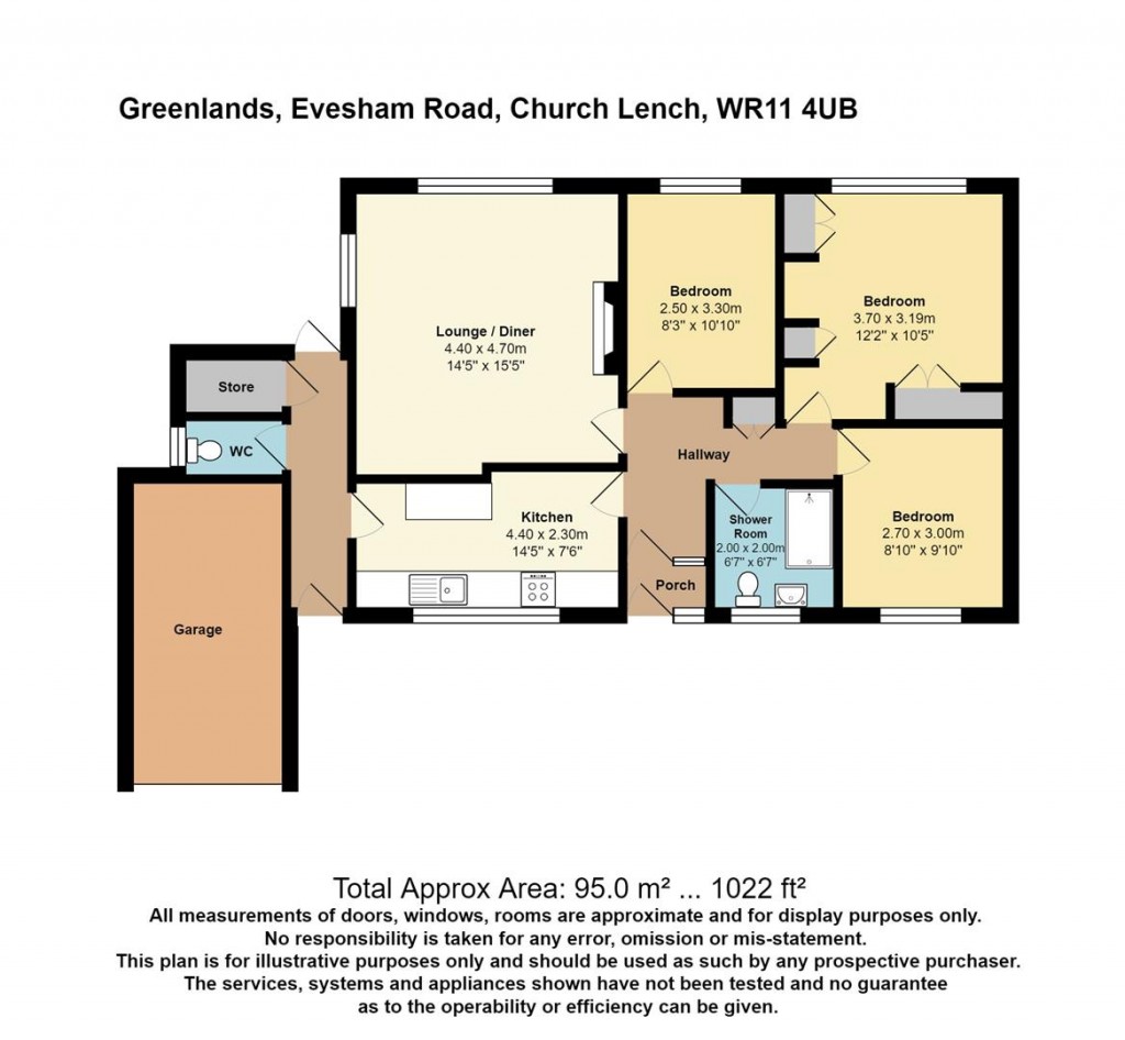 Floorplans For Evesham Road, Church Lench, Evesham