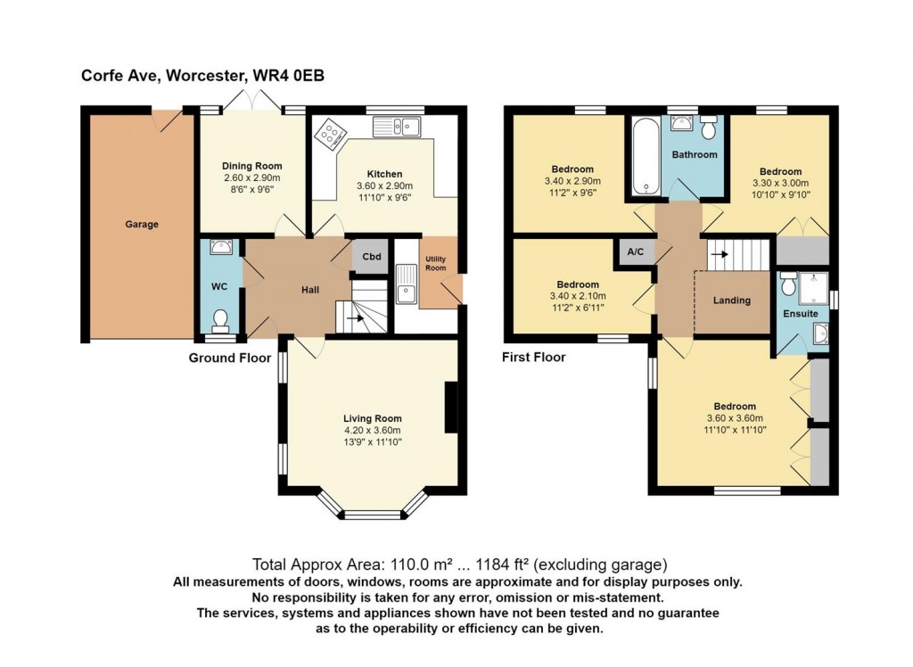 Floorplans For Corfe Avenue, Worcester