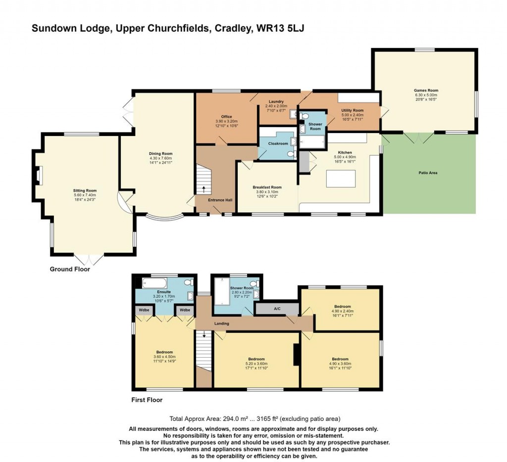 Floorplans For Upper Churchfields, Cradley, Malvern