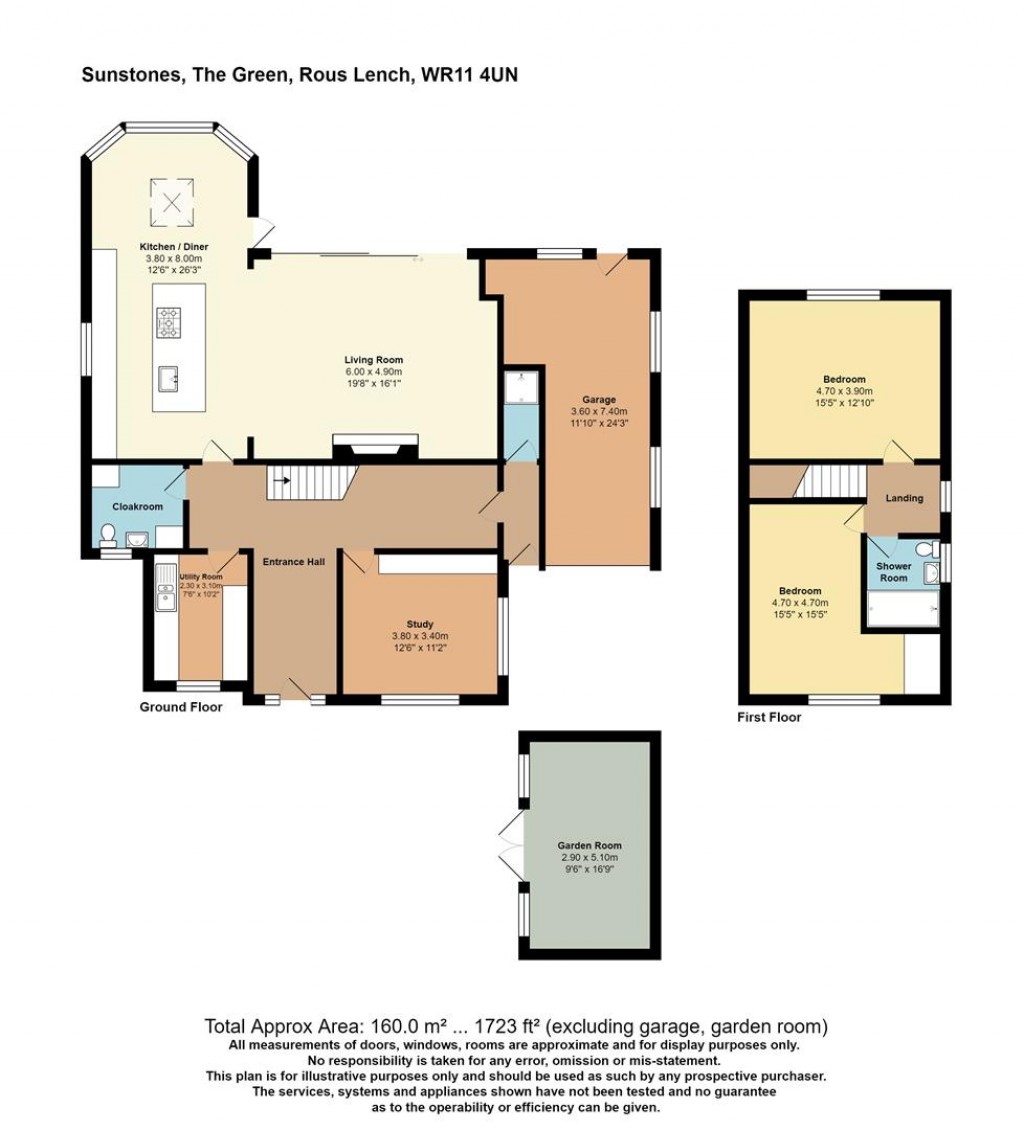 Floorplans For The Green, Rous Lench, Evesham