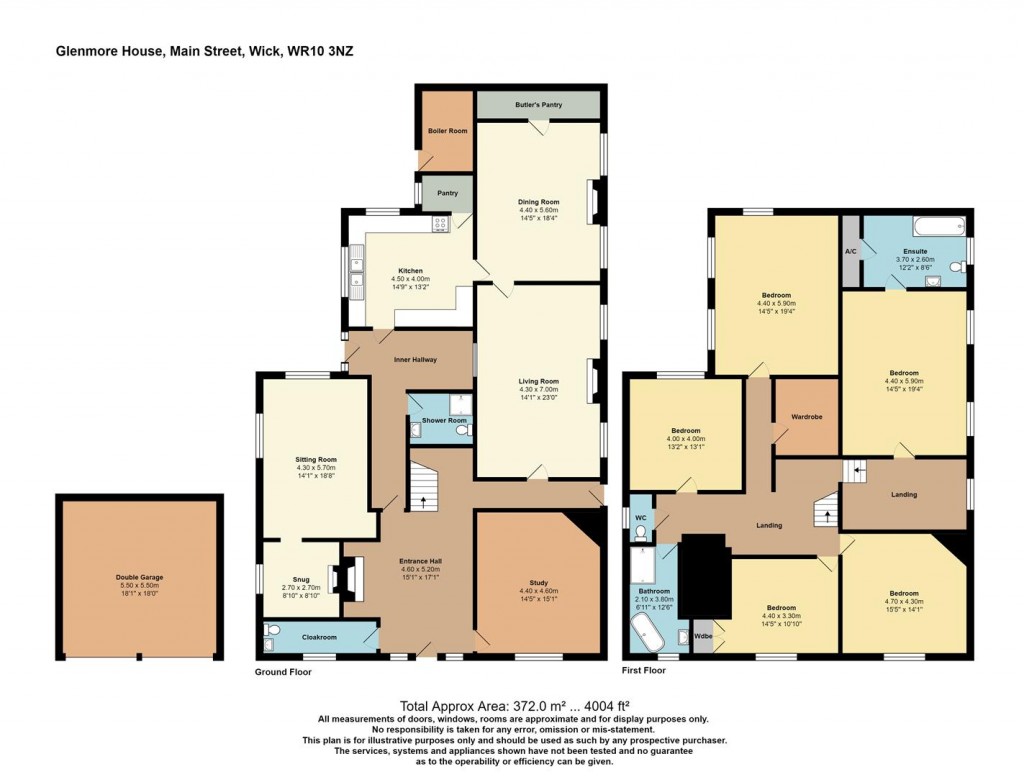 Floorplans For Main Street, Wick, Pershore