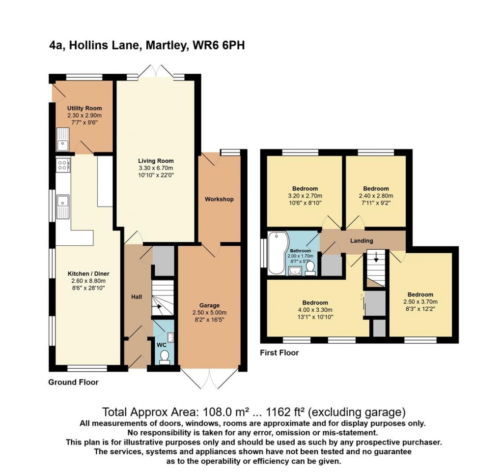 Floorplans For Hollins Lane, Martley, Worcester